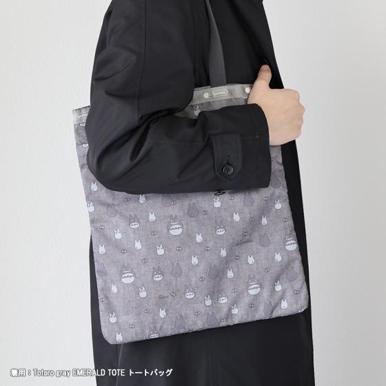 となりのトトロ レスポートサック Totoro gray EMERALD TOTE トート