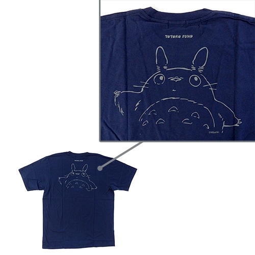 トトロファンドグッズ Tシャツ(草原トトロ)紺 [T-175]