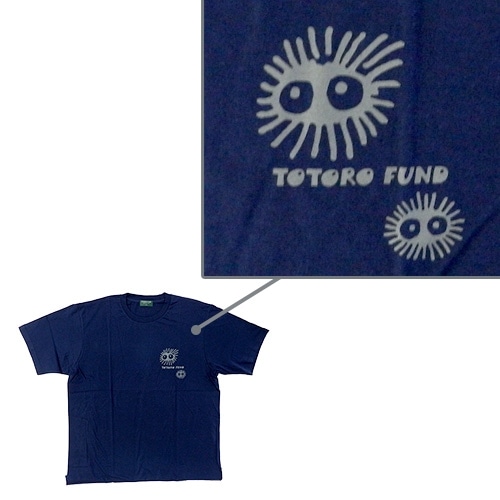 トトロファンドグッズ Tシャツ(草原トトロ)紺 [T-175]